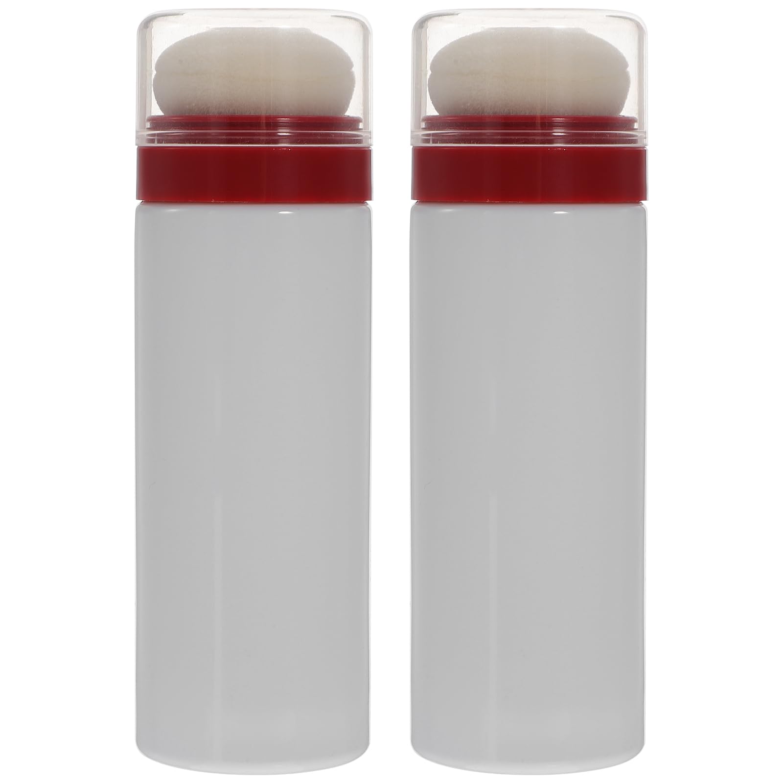 2Pcs Travel Body Powder Jars, Baby Talcum Powder Bottles with Puff, Empty Refillable Baby Loose Powder Containers for Home Outdoor Trips