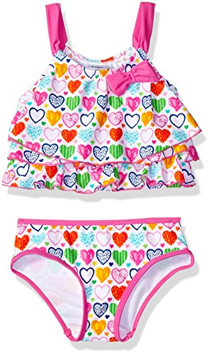 Image of KIKO & MAX Girls' Ruffle Top Bikini Swim Suit Bathing Suit