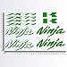 Kit autocollants compatibles avec Kawasaki Ninja ZX-7R ZX7R moto decal code 1155 (064 vert citron)
