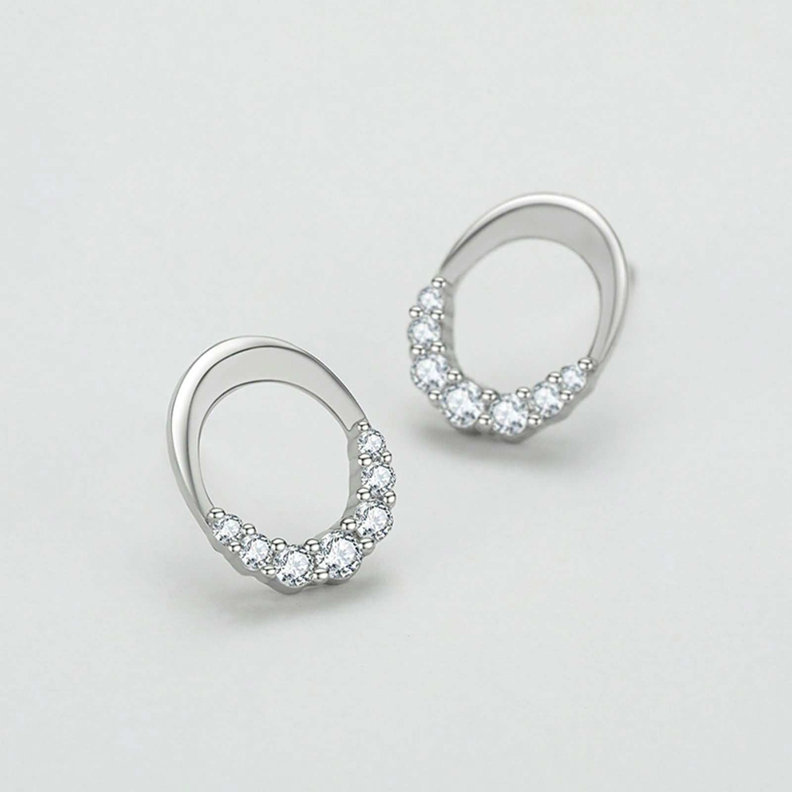 Pendientes de moissanita para mujer, aretes de oro de 9/14/18 quilates para mujer