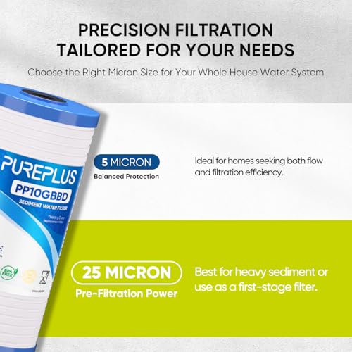 Filtre à eau Pureplus AP810 élimine sédiments et protège plomberie