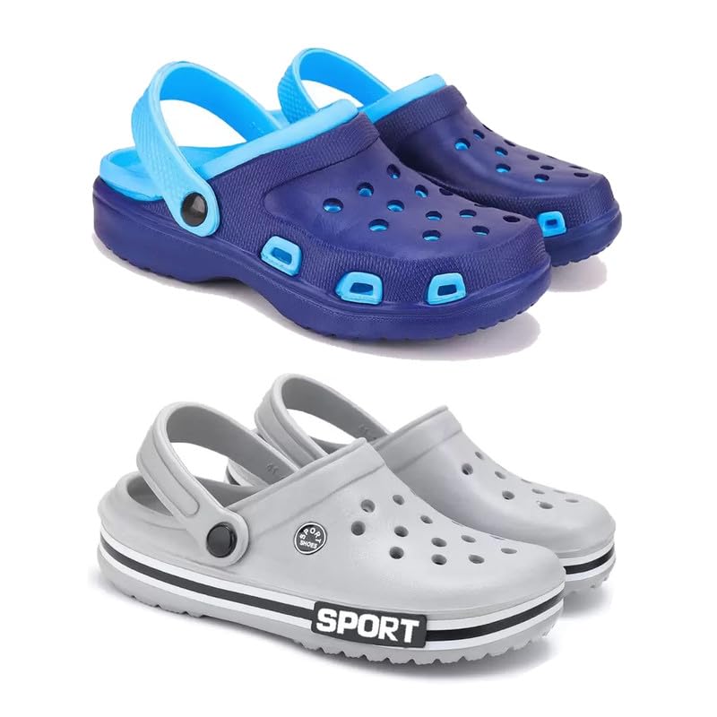 Lightweight Classic Clogs | Sandals |Slider Adjustable Back Strap for Men-Combo(2)-3019-3014-image-44