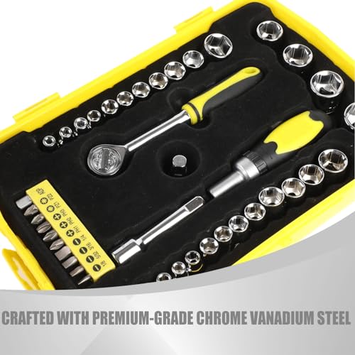 Set de herramientas combinado 41 piezas con estuche amarillo miniatura 4