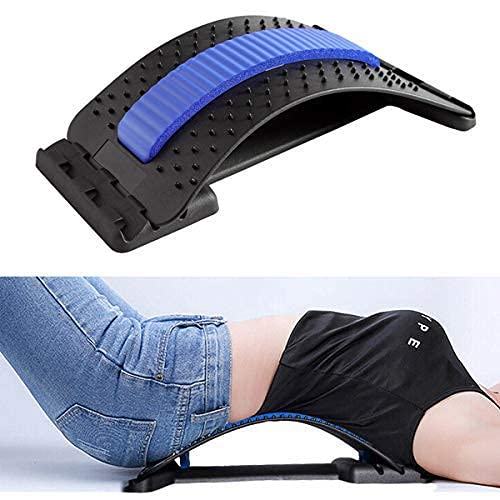 Product image of Back Stretcher Multi-Level Back Stretcher Back Pain Relief with Back Support Mate Magic Back Stretching Massage Posture Corrector Device (Multicolor)