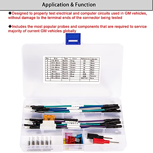 Image of J-35616 TP-300-A Terminal Test Probes Kit Compatible Suitable for GM Vehicles, Alternative to EL-35616-300-A, 35616, J-35616, 26 PCS with Storage Box