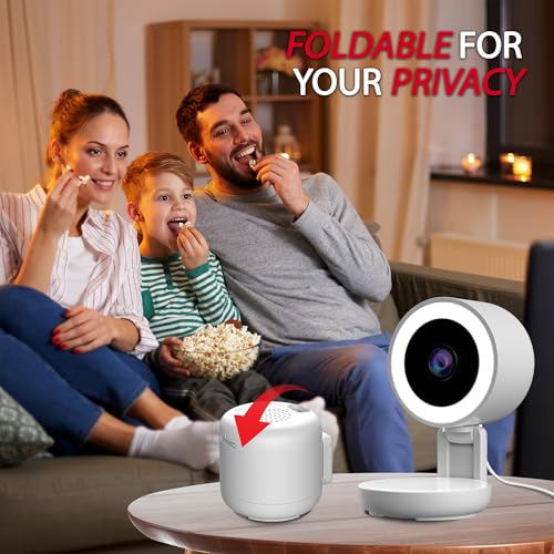 Energizer Smart 2K Wired Indoor Camera with Light for Night Vision, 5GHz & 2.4GHz Wi-Fi, Foldable for Privacy, Remote Access, 130° Wide Angle, Recording, Instant Motion Alerts, Two-Way Audio (White) - image 2