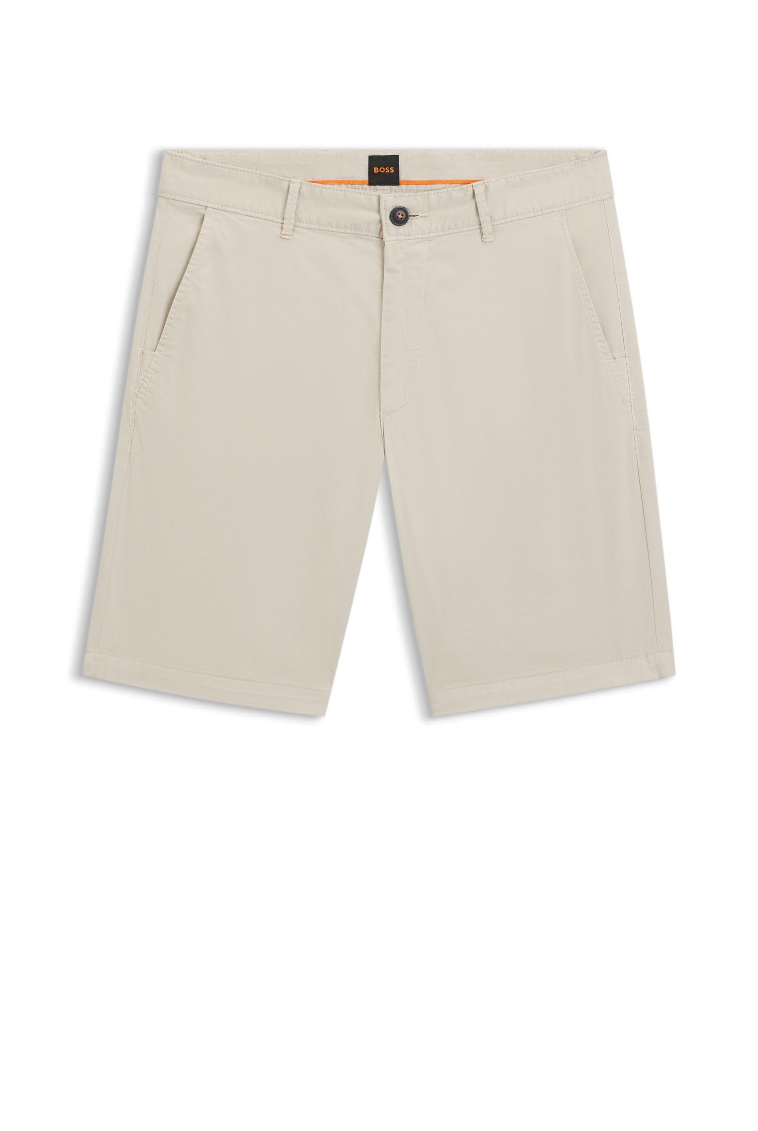 BOSS Mens Chino Shorts Cotton Light Beige M
