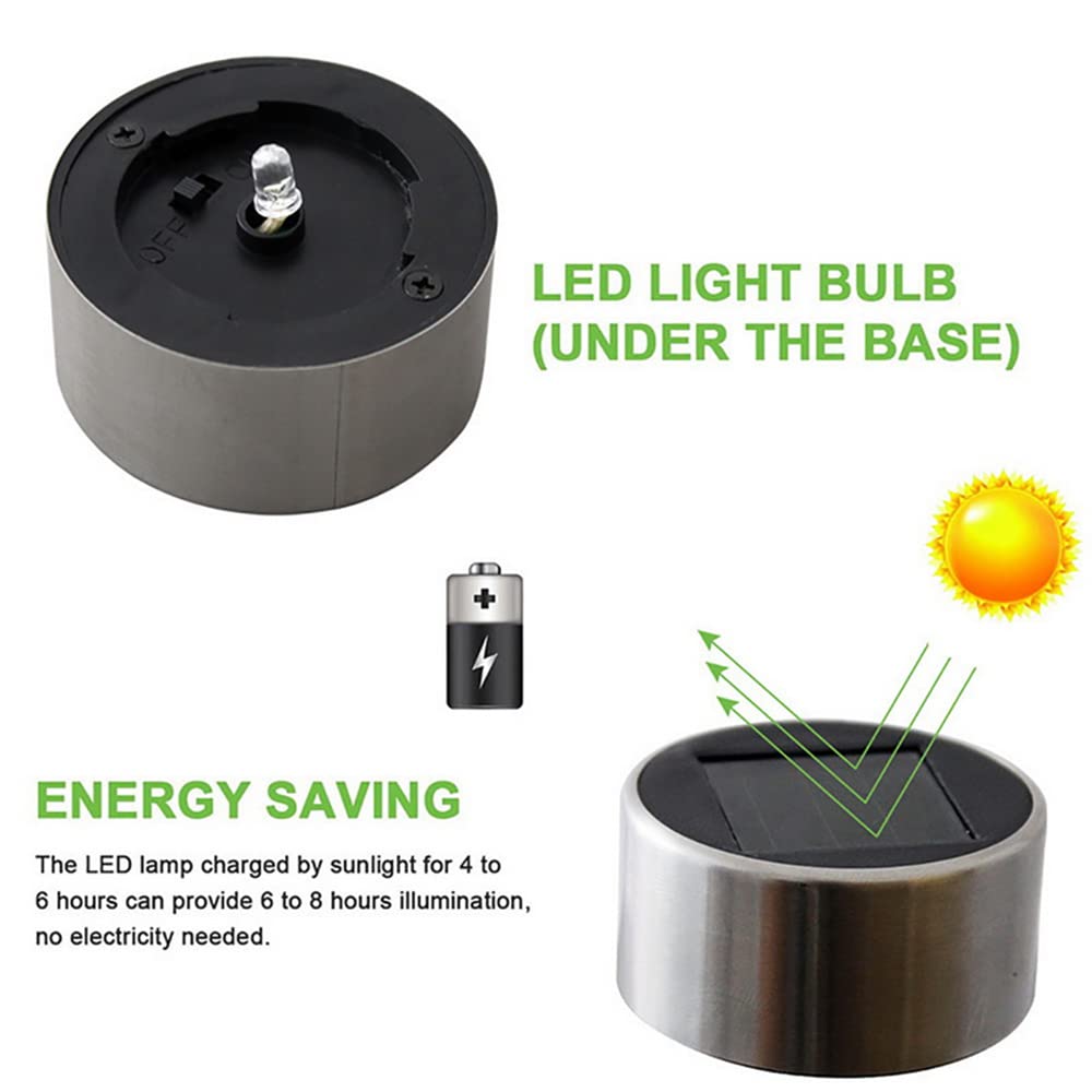 Solarne lampy zewnętrzne, 5W LED oświetlenie ścieżek Zasilane energią słoneczną, wodoodporne słoneczne lampy ogrodowe ze stali nierdzewnej Dekoracja na patio i chodnik w ogrodzie /487 (Color : Multic