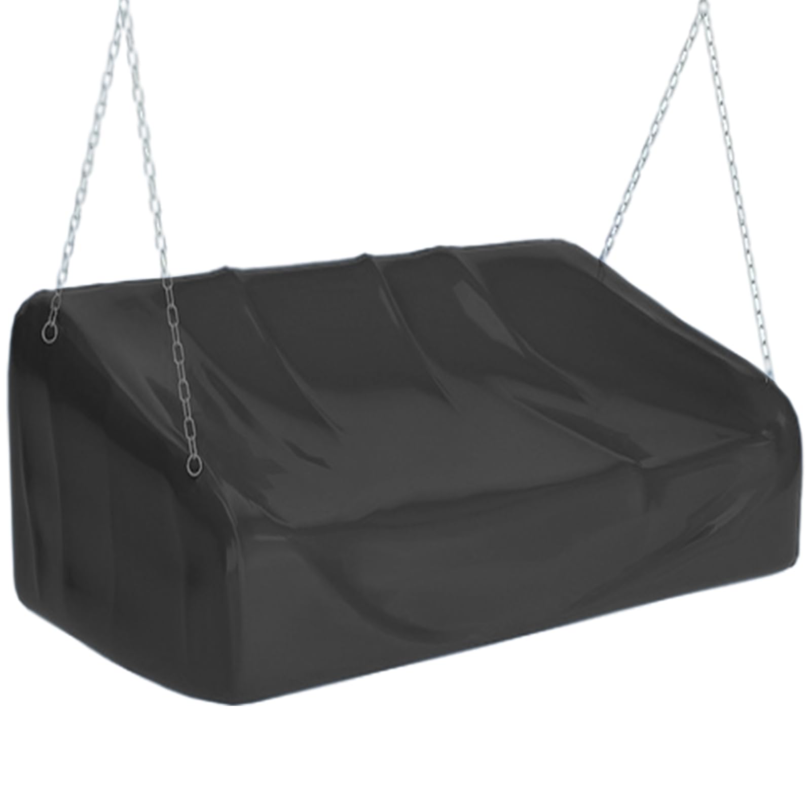 Photo 1 of Hanging Porch Swing Cover Waterproof, Outdoor Hanging Swing Cover with Seam Taped, Hanging Patio Swing Cover Oxford Cloth Windproof - Black (85 * 45 * 28/20inch) 85*45*28/20inch