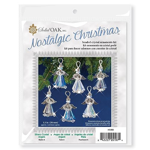 Solid Oak Kit Bead Orn Crystal Angelslvr #TOP2