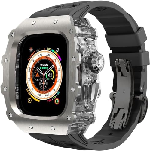 Bracelet titane Apple Watch protection intégrale boîtier acier SCHIK robuste - 6