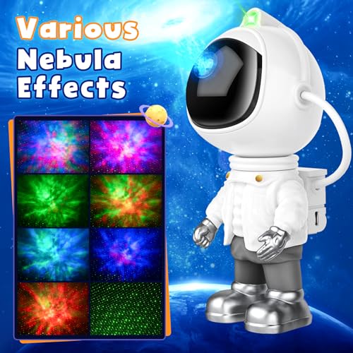 LBSTP Astronaut Galaxy Projector Star Light - Space Buddy Starry Projection LED Lamp Night Lights Ceiling Spacebuddy Projectors for Kids Bedroom Adults Room