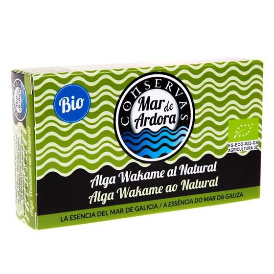 Algas al Natural Bio en Lata 90g | Varias Variedades (Wakame, Kombu, Codium/Alga Percebe) (90, Wakame)