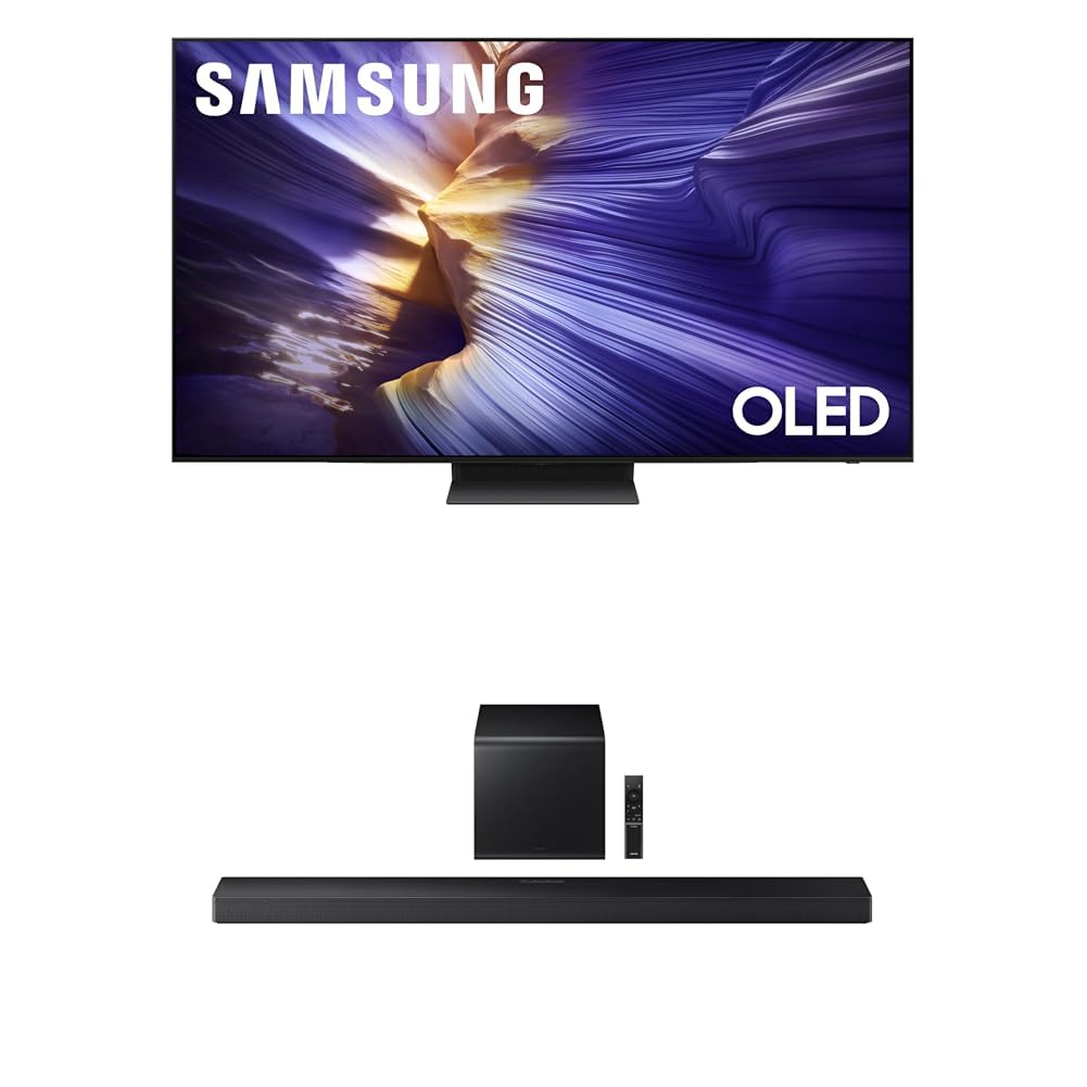 Samsung 83-Inch Class OLED S90F 4K Smart TV (2025 Model) NQ4 AI Gen3 Processor, 4K AI Upscaling Pro Q-Series Soundbar HW-QS700F 3.1.2 ch Subwoofer (2025 Model)