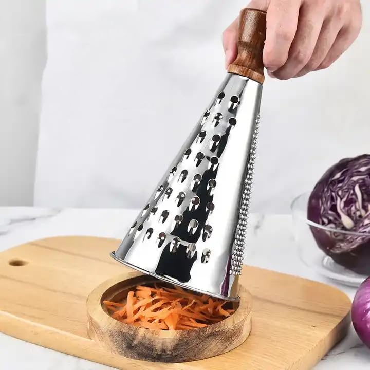 Handmatige kaasrasp roestvrij staal kegelvormige huishoudelijke rasp voor kaas, chocolade, groenten, multifunctionele maïsbroodrasp voor keuken