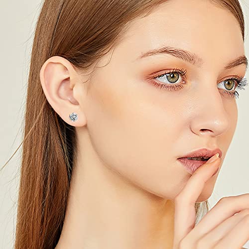 Sanfenly CZ Stud Earrings for Women Men 3-8MM Round Cubic Zirconia Earring Studs Surgical Steel Cartilage Helix Tragus Stud Earring Set 5 Pairs - Thumbnail 6
