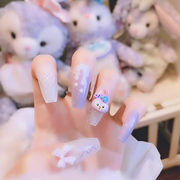 3dネイル うさぎ くま ハンド/ワンカラー/アニマル柄/3D/ピンク - nail salon Pink