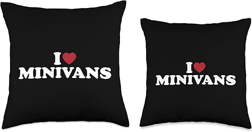 Miniatura 3 de Heart Minivans Throw Pillow, 16x16, Multicolor