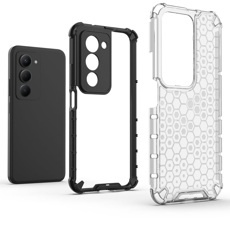 Image of Plastic Bumper Back Case Cover for Redmi 15 5G (Transparent)