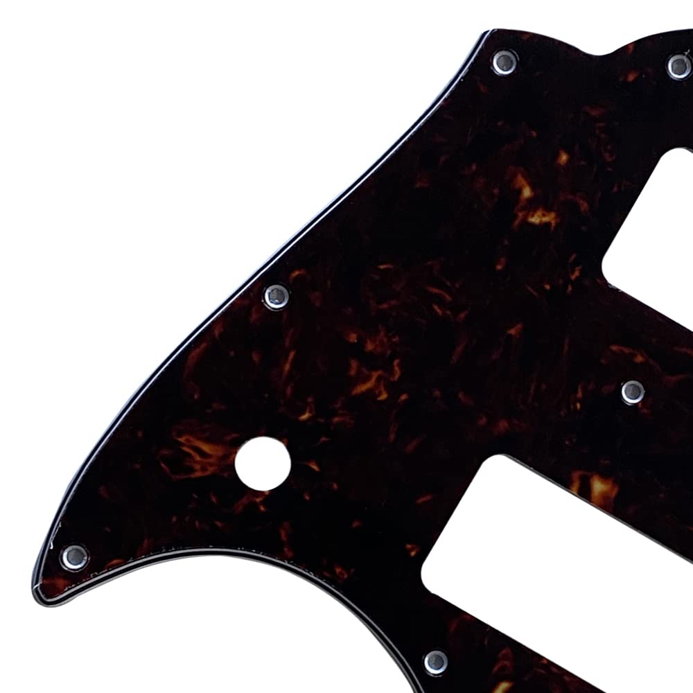 Electric Guitar Pickguard For Fender OffSet Series Mustang P90 Style (4 Ply Brown Tortoise)