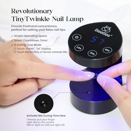 Beetles Gel Nail Kit 600Pcs Medium Almond Nail Tips with Milky White Gel Polish Top Coat, 15 Sizes Soft Clear Gel Nail Tips 5 In 1 Nail Glue Uv Nail Lamp for Nail Extension DIY Nail Salon Gift for Her - Image 7