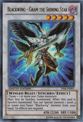 Amazon.com: YU-GI-OH! - Blackwing - Gram The Shining Star (YF04-EN001) 5D's  Volume 4 Promos - Limited Edition