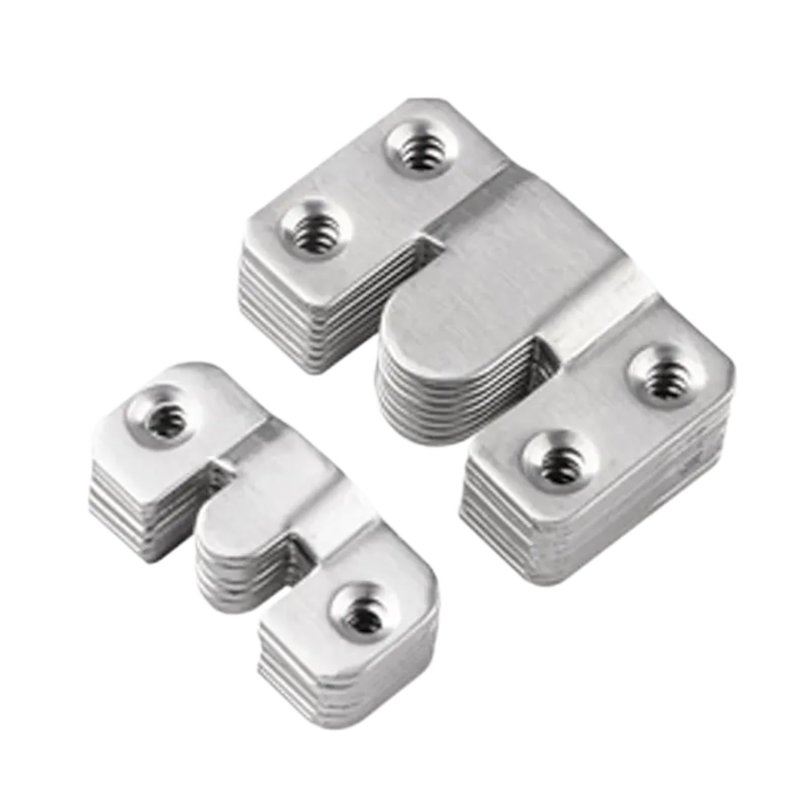 Kxaoxgrc One Color Stainless Interlocking Flush Mount Brackets, 20Pcs Interlock Flush Mount Brackets Sizes L,S For Picture Hanging(S)