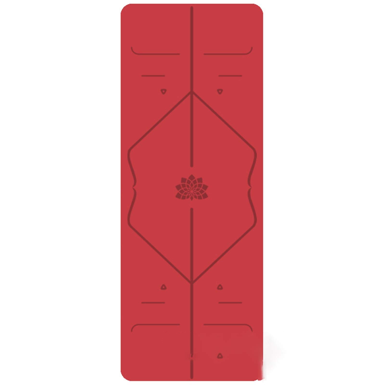 Esterilla De Yoga, Esterilla De Yoga De Caucho Natural PU, Esterilla De Gimnasio con Capa De Amortiguación Y Absorción De Alta Densidad, Apta para Yoga, Pilates Y Gimnasia., Red