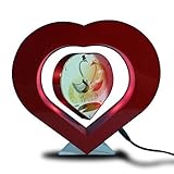 Electronictechcrafts Rotating Magnetic Levitation Heart Shaped Photo Frame Suspended in Air Floating , ABS injection mould heart shape frame with red LED light