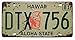 ERLOOD Hawaii DTX 756 Aloha State Retro Vintage Auto License Plate Tin Sign Embossed Tag Size 6 X 12