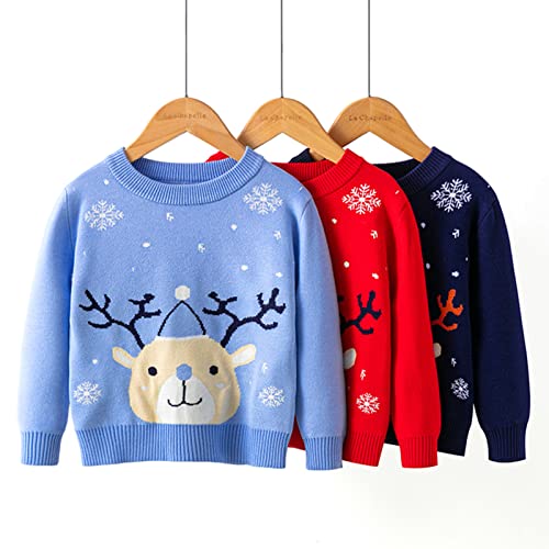 Christmas Sweater for Girls Baby Xmas Sweaters Knit Fashion Crewneck Casual Pullover Winter Warm Cozy Cute Tops3