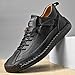 MAIBUSILE Mens Chukka Boots Non Slip Ankle Boots Loafers Casual Boots for Men Slip On Lightweight Dress Sneakers Handmade Fashion Sneakers Walking Driving Shoes Black