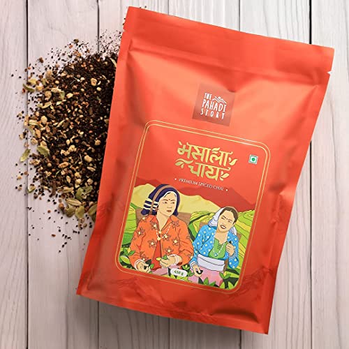 Image of The Pahadi Story Masala Chai 625g - Assam Harvest Blend with 100% Natural Spices, Winter Season Special Chai Patti, Aromatic Chai Masala (450g + 175g)