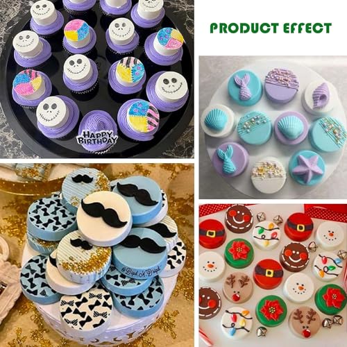 Image of LEGACYCART Round Chocolate Cookie Molds, New Size 15-Cavity Cylinder Chocolate Cover Cookie Silicone Molds for Candy Mini Cakes Jelly Baking