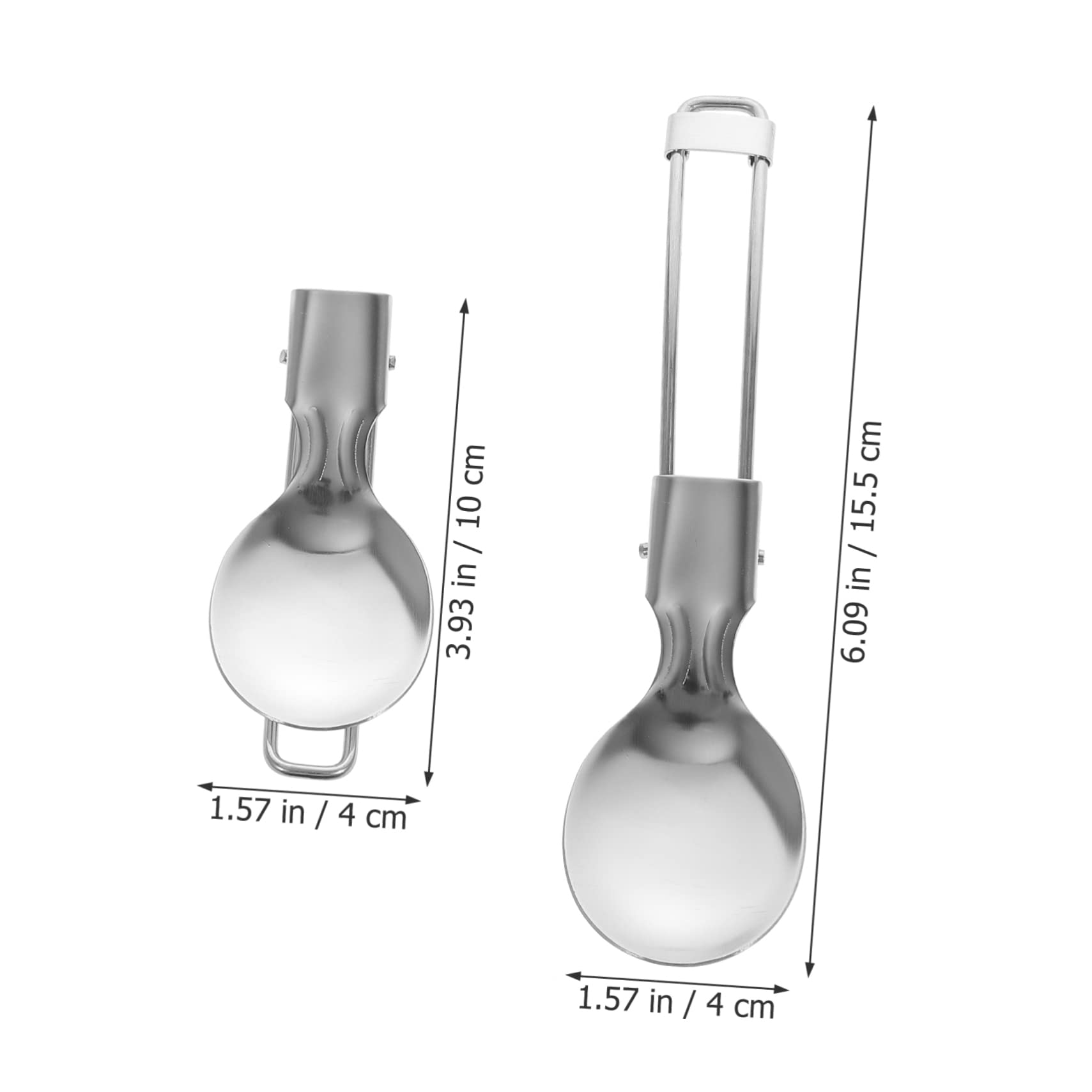 Toddmomy 3 Set Set di stoviglie pieghevoli Portatile campeggio cucinando forchetta con utensile argenteria pieghevole da viaggio posate pieghevoli per esterni Acciaio inossidabile Argento