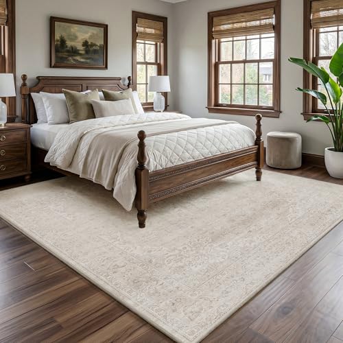 Tapete FMFUNCTEX 8x10 Beige Vintage Oriental Lavable miniatura 3