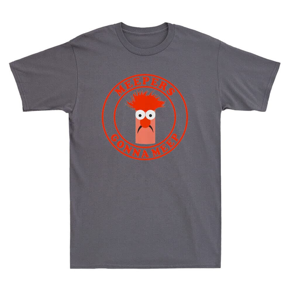 HAMERCOP Beaker Meepers Gonna Meep Cartoon Graphic Humor Men's T-Shirt Charcoal665