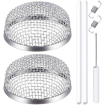 TOODOO 2 Pack Flying Insect Screen RV Furnace Vent Screen RV Water Heater Vent Cover 2.8 Inch Stainless Steel Mesh with Installation Tool