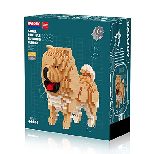 Figuur om in elkaar te zetten met nanoblocks. Chow chow hond - Afbeelding 5