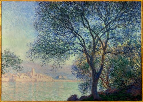 Cuadro Monet de la vista de Salis para decorar tu salón con el mar de Antibes de 60x90cm