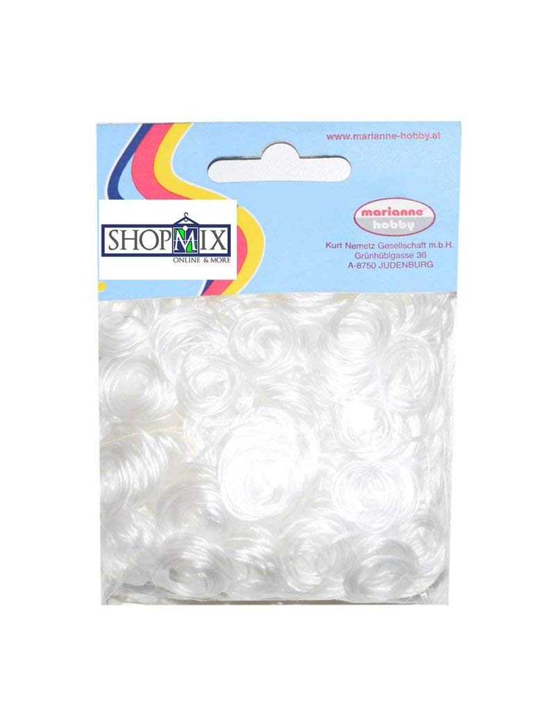 Shopmix White Stafil Curly Doll Hair 15G