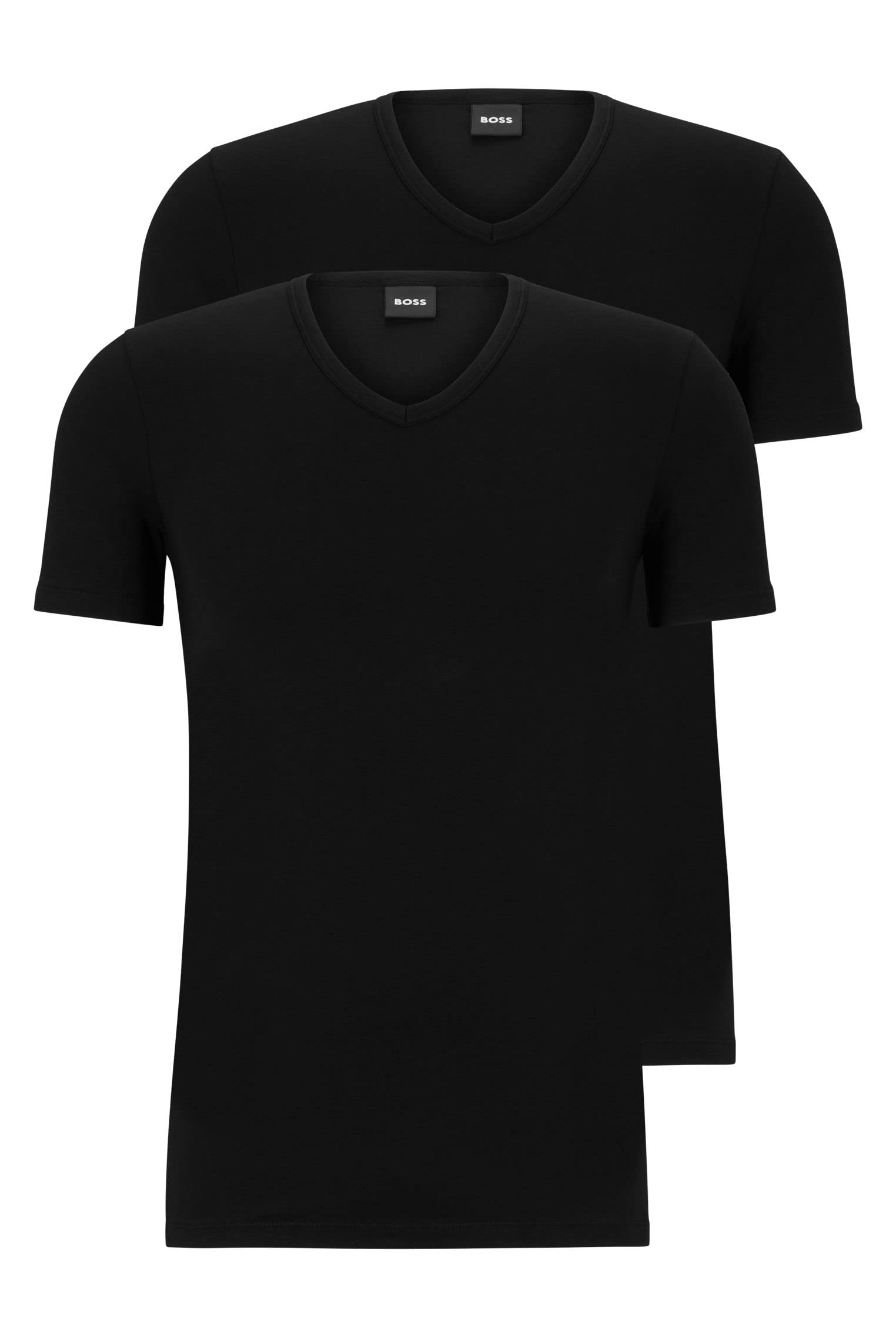 BOSS Herren T-Shirt Vn 2p Co/EL T-Shirt (2er Pack)