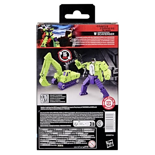 transformers studio series deluxe class the the movie constructicon scavenger 45-inch action figure robot toys for ages 8