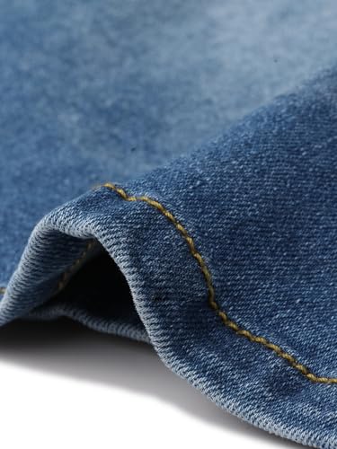 Image of Agnes Orinda Plus Size Denim Overall Dress for Women Vintage Adjustable Strap Pinafore Bib Jean Dresses with Side Pockets