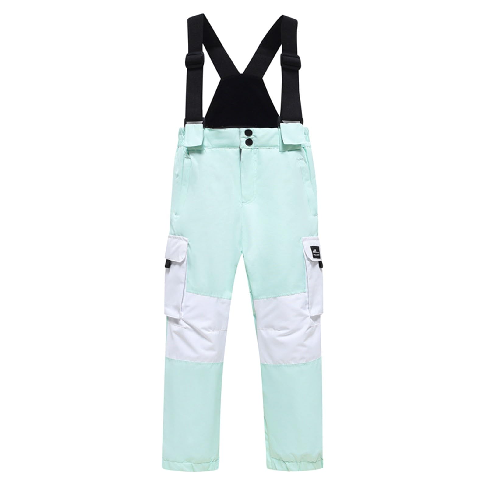 Pantaloni da sci per bambini, invernali, impermeabili, da snowboard, antivento, caldi, per attività all'aria aperta, con tasche