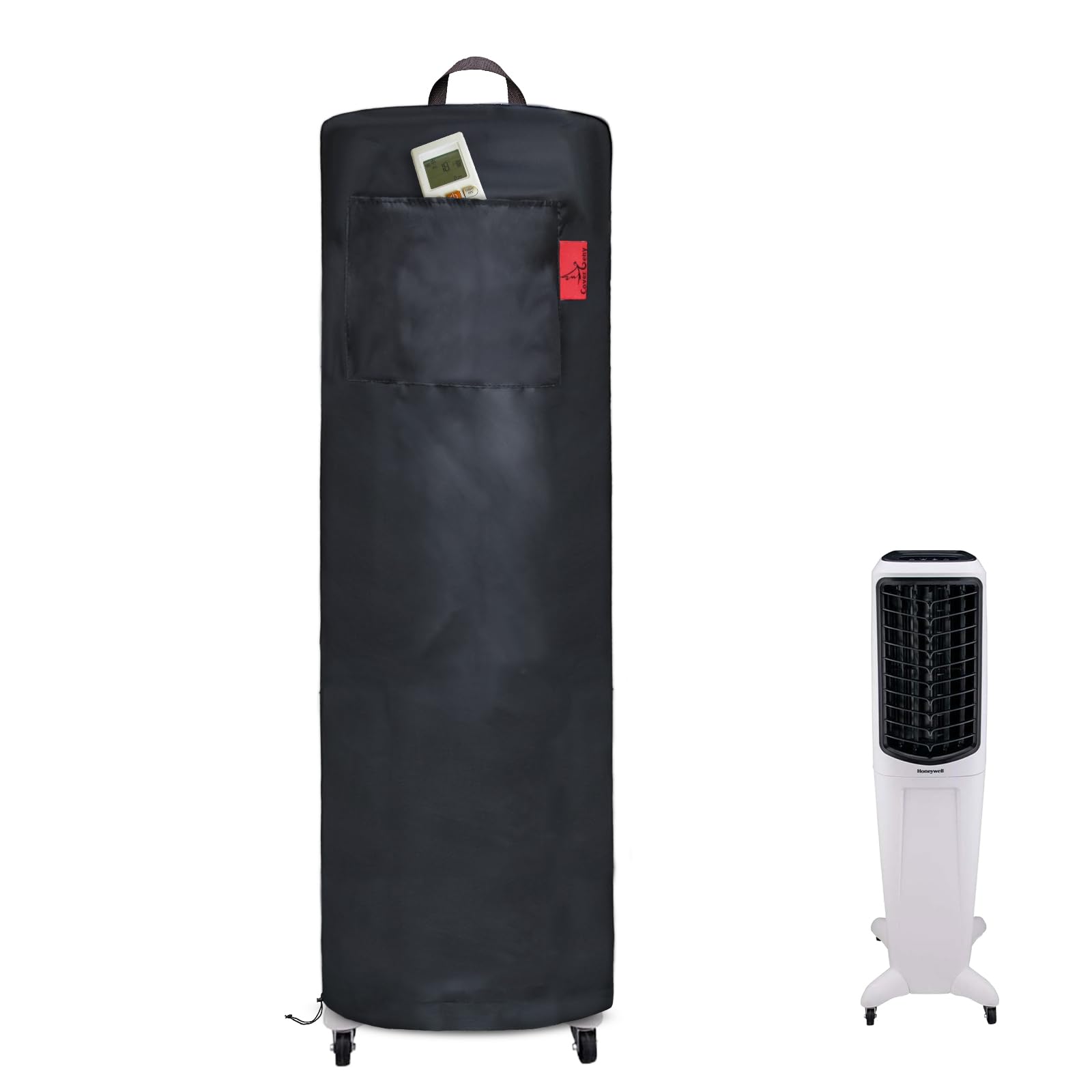 Indoor Tower Fan Cooler Cover, Oscillating Standing Fan and Evaporative Air Cooler Portable Air Conditioners Round Cover Fits Dreo, JRD, MEPTY, Uthfy, Honeywell, BEBEGINE, Slkdrft (17"D × 54"H)