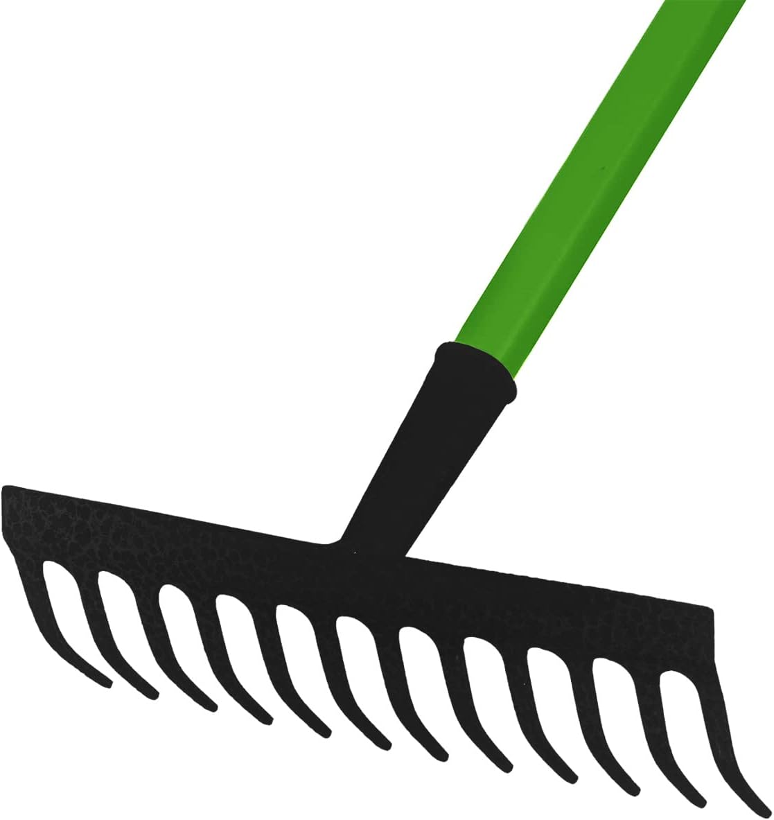 rightclick Garden Rake Heavy Duty 12 Teeth Carbon Steel Rake For