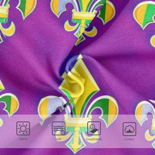 Mardi Gras Fleur De Lis Purple Girl Panties Cute Girls Underwear Toddlers Cotton Cartoon Briefs Underpants 2t3