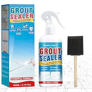 Grout Sealer, Waterproof Grout Sealer for Shower Tile, Clear Grout and Tile Sealer Spray, Long Lasting Shower Sealant for Floor, Bathroom, Stone, Marble, Indoor and Outdoor (200ml)