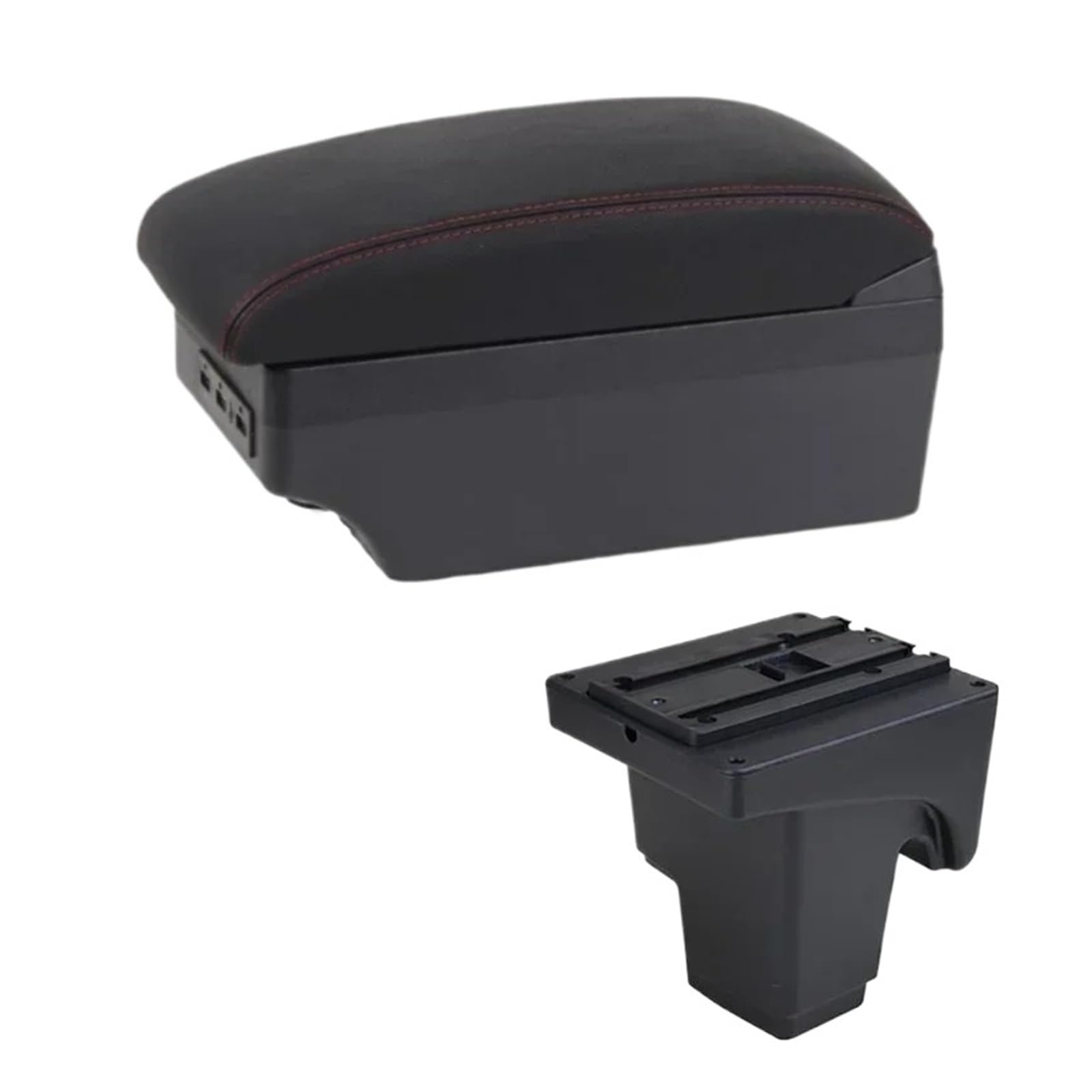 UDHQAJC For Focus 3 For Mk3 2011-2020 Car Armrest Box- Leather Interior Modification Storage Box With USB Car Centre Console Armrest Box